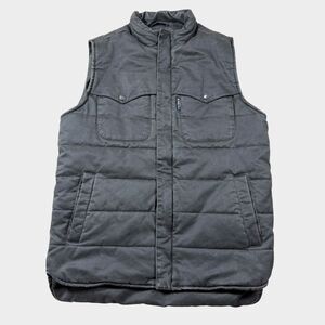 Outback Trading Co Walker Vest Mens Medium Black Quilted Puffer Western Workwear
